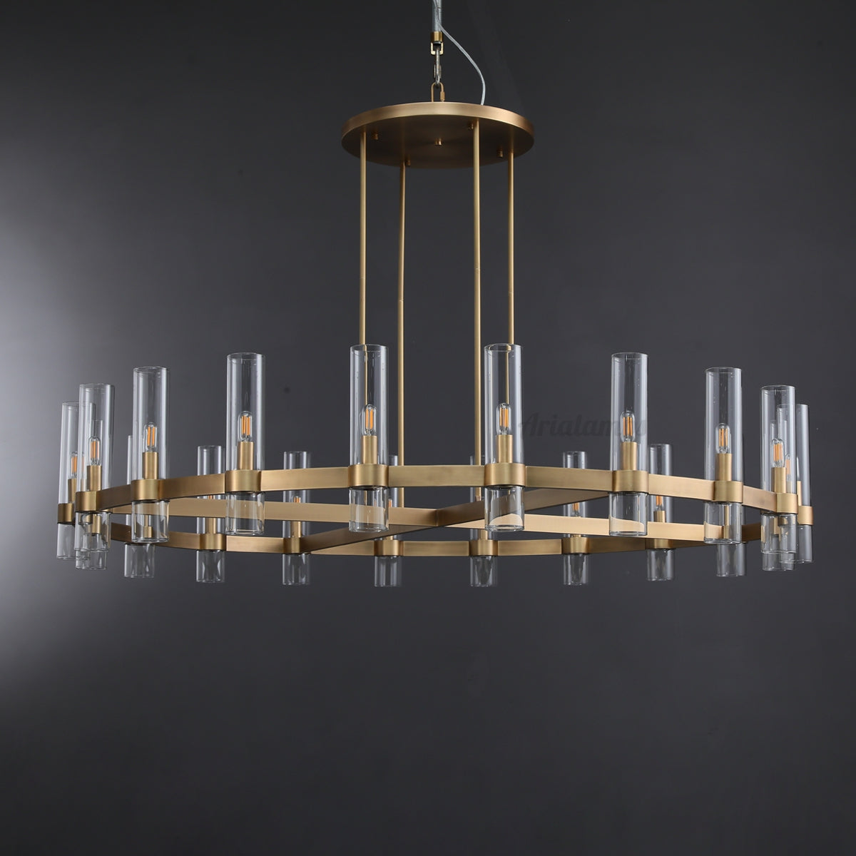 Aria Rachel Round Glass Chandelier
