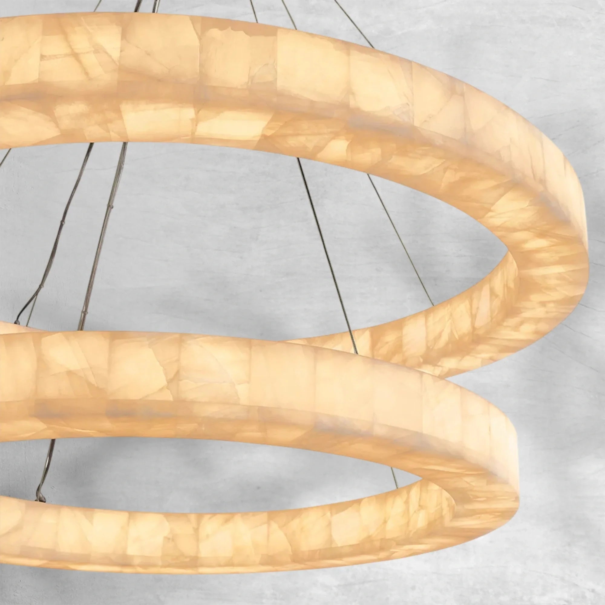 Rivaga 2-Tier Round Calcite Chandelier 60"