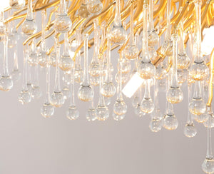 63" Black Modern Crystal Tree Branch Chandelier with 15 Lights