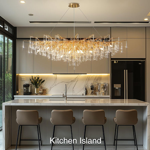 63" Black Modern Crystal Tree Branch Chandelier with 15 Lights