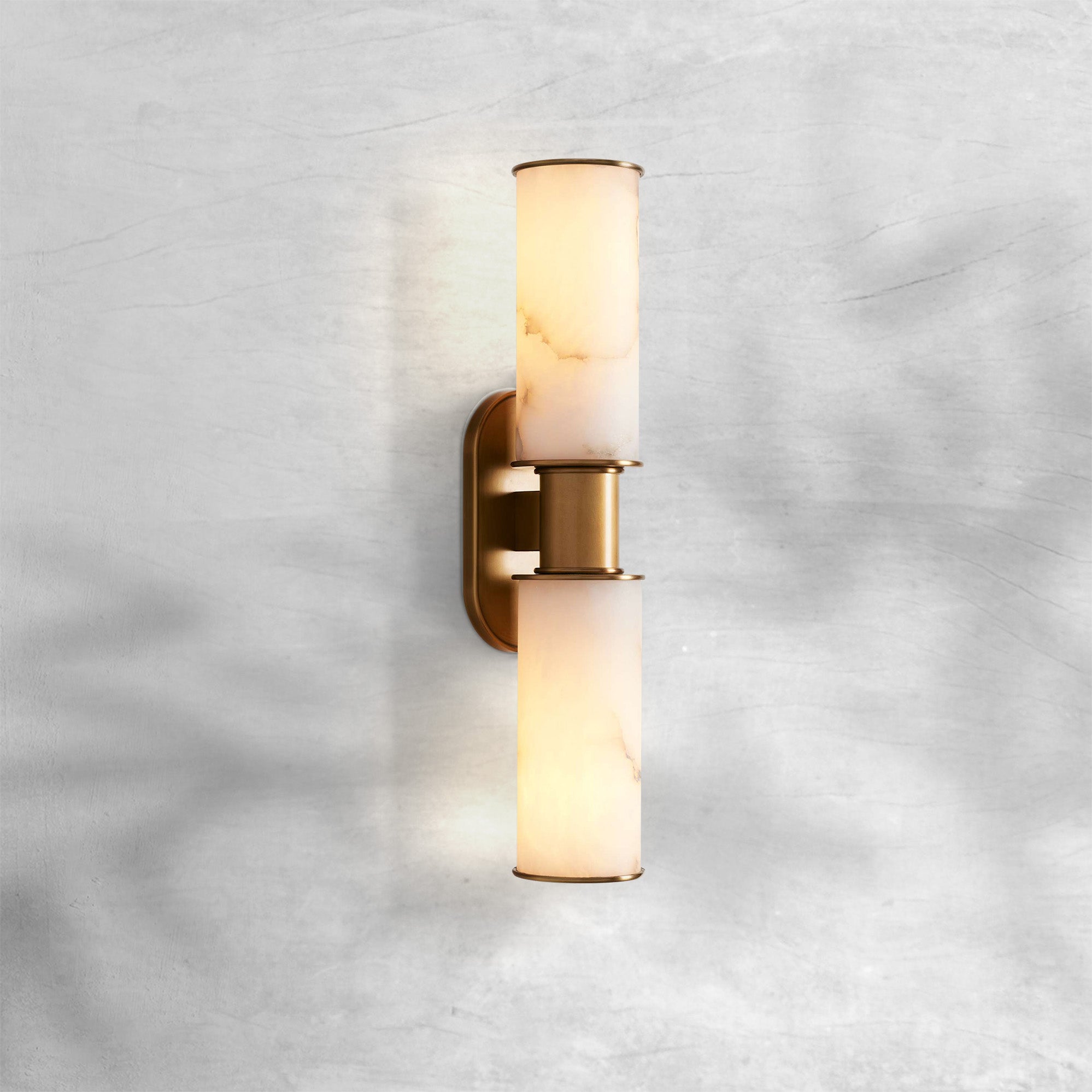 Harlin 2-Light Wall Sconce in Alabaster