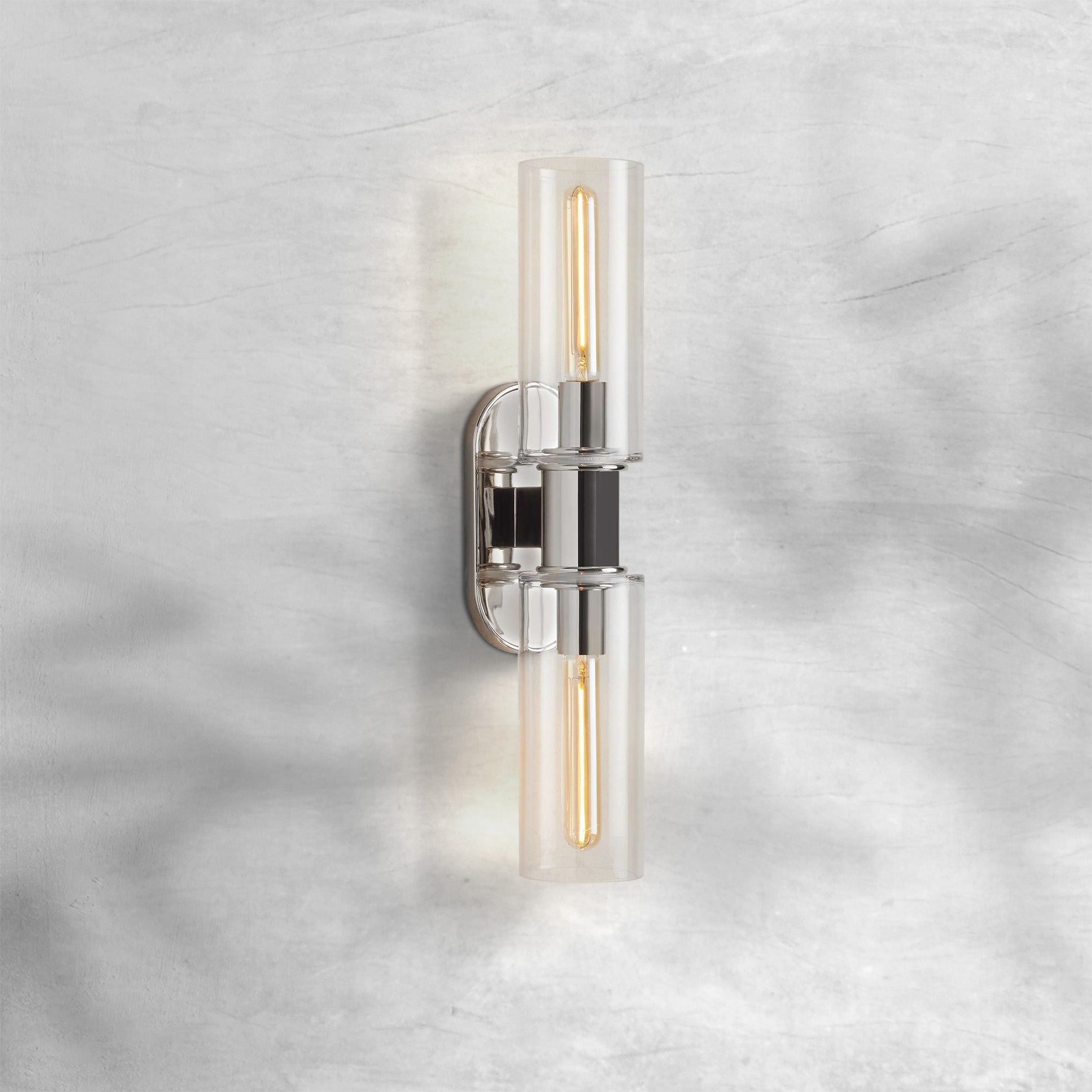 Harlin Clear Glass 2-Light Wall Sconce