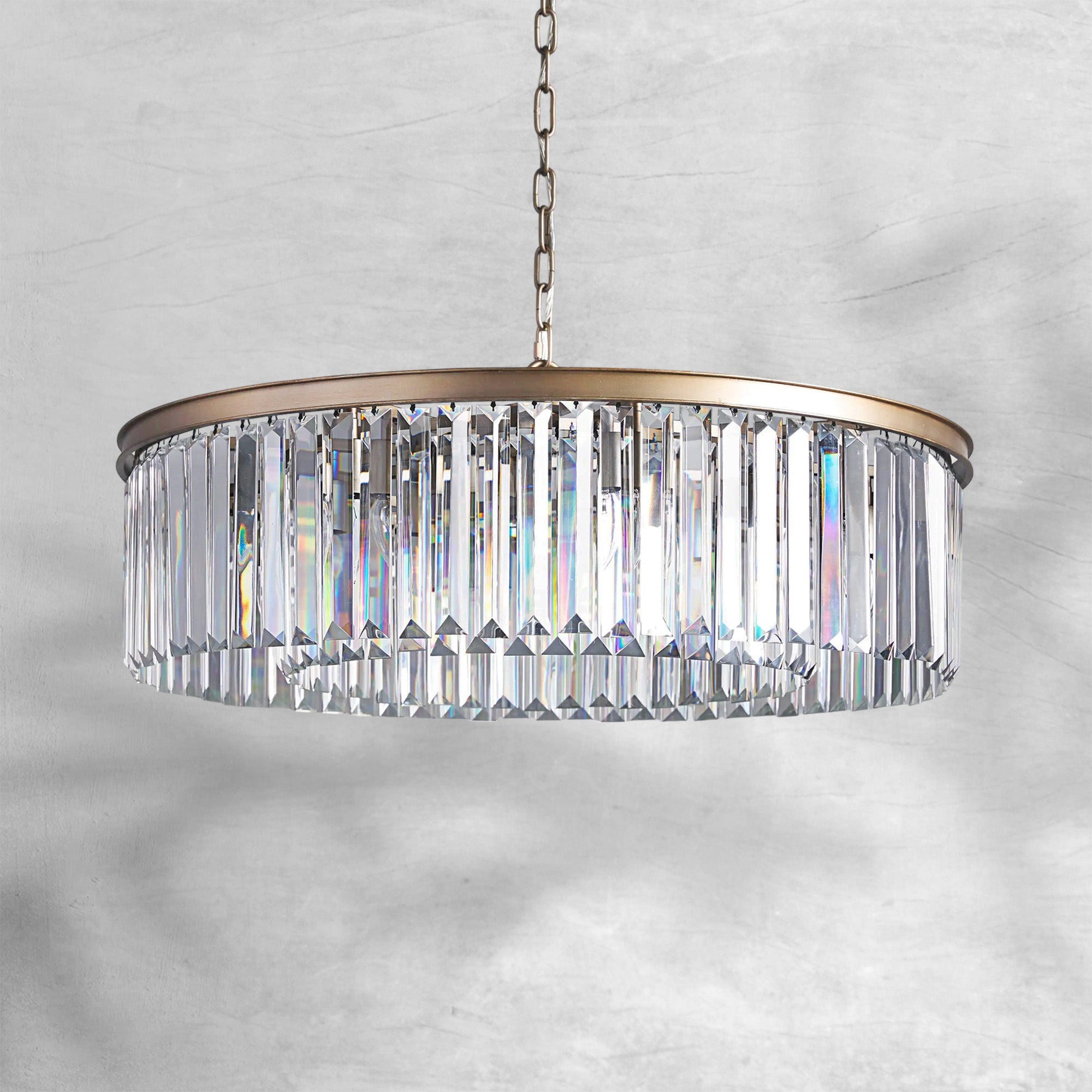Leyland Crystal Round Chandelier