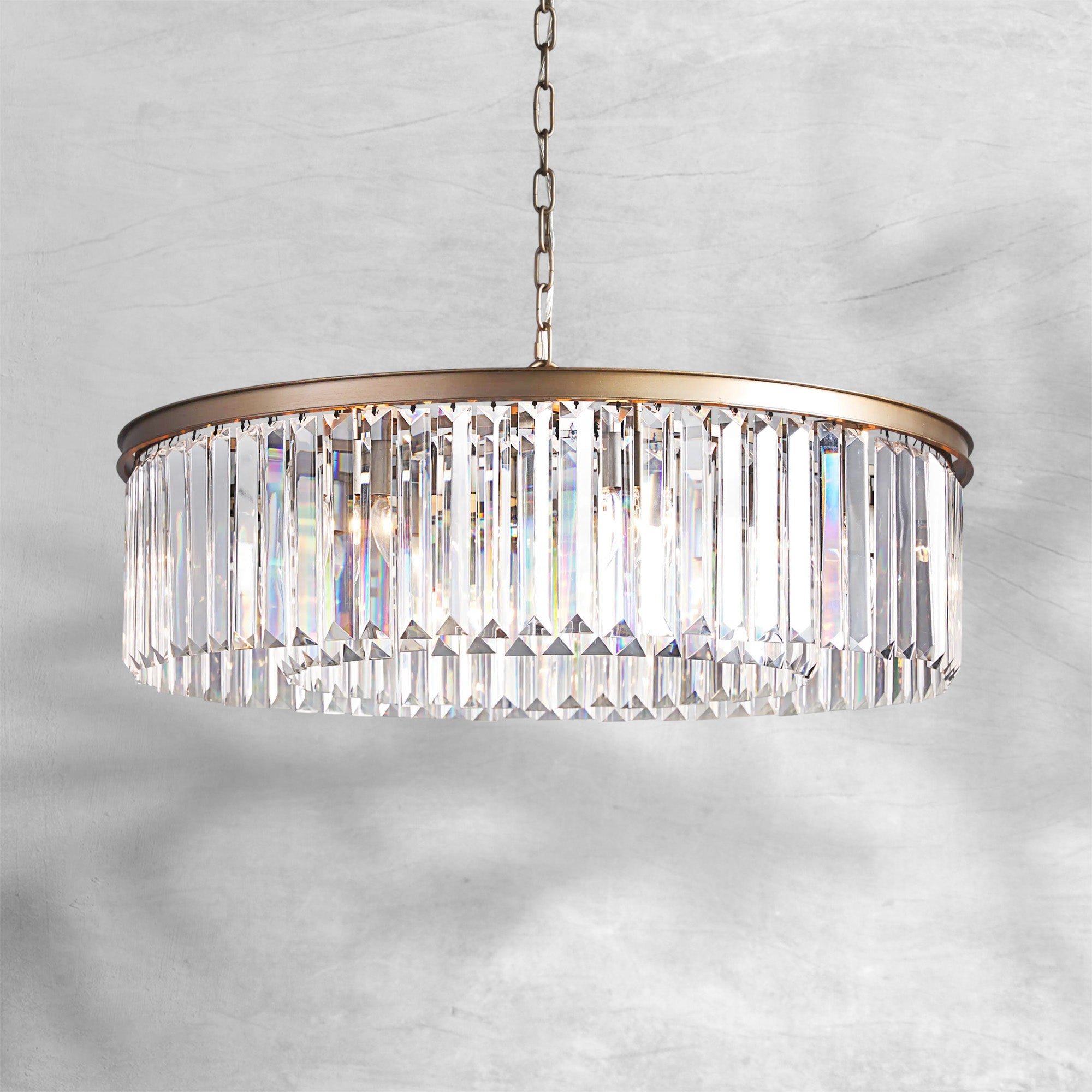Leyland Crystal Round Chandelier