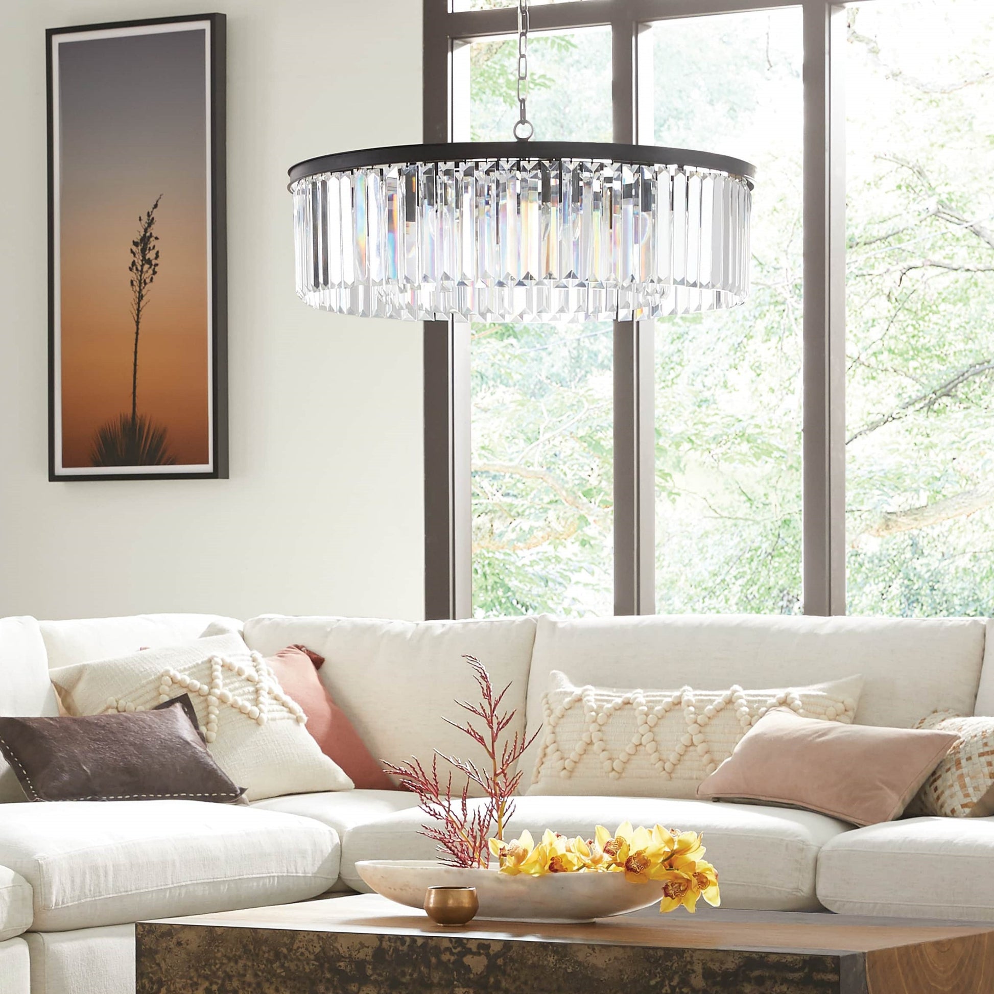 Leyland Crystal Round Chandelier