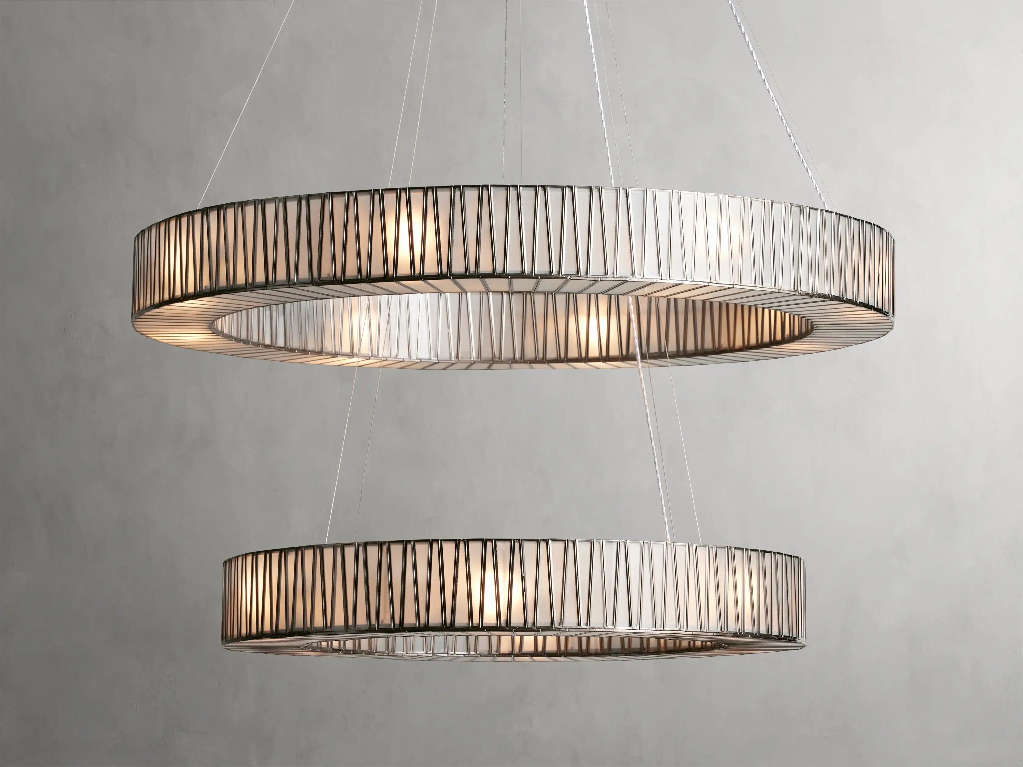 Junet 2-Tier Round Chandelier 47.25"W 60"W