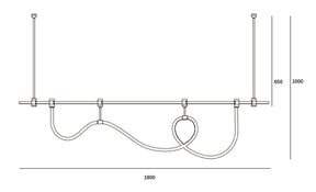 Dining Room/Living Room Linear Soft Lamp Tube Chandelier