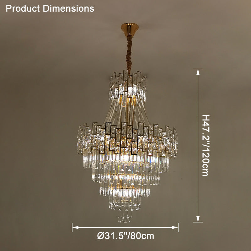 Aria Massive Tiered Crystal Chandelier