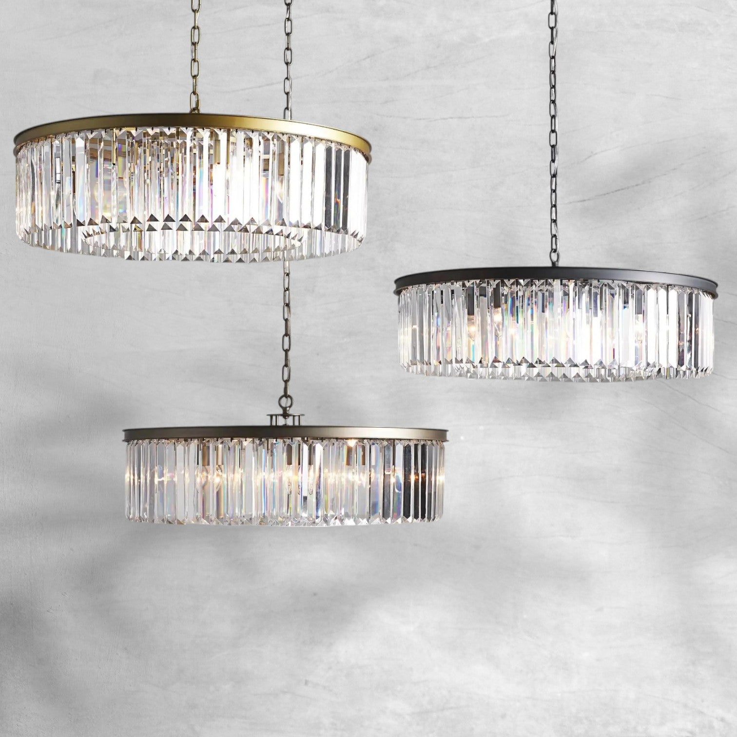Leyland Crystal Round Chandelier