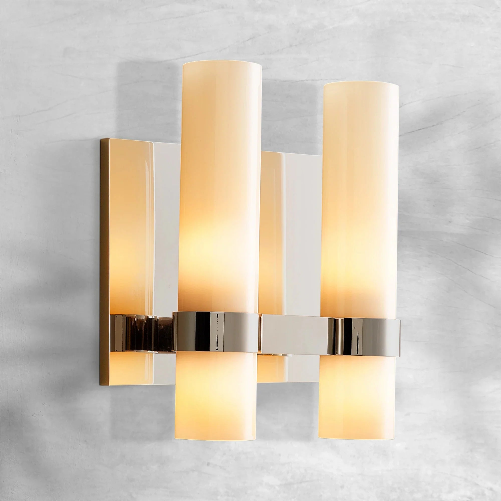Lavelle Milk Glass Double Sconce