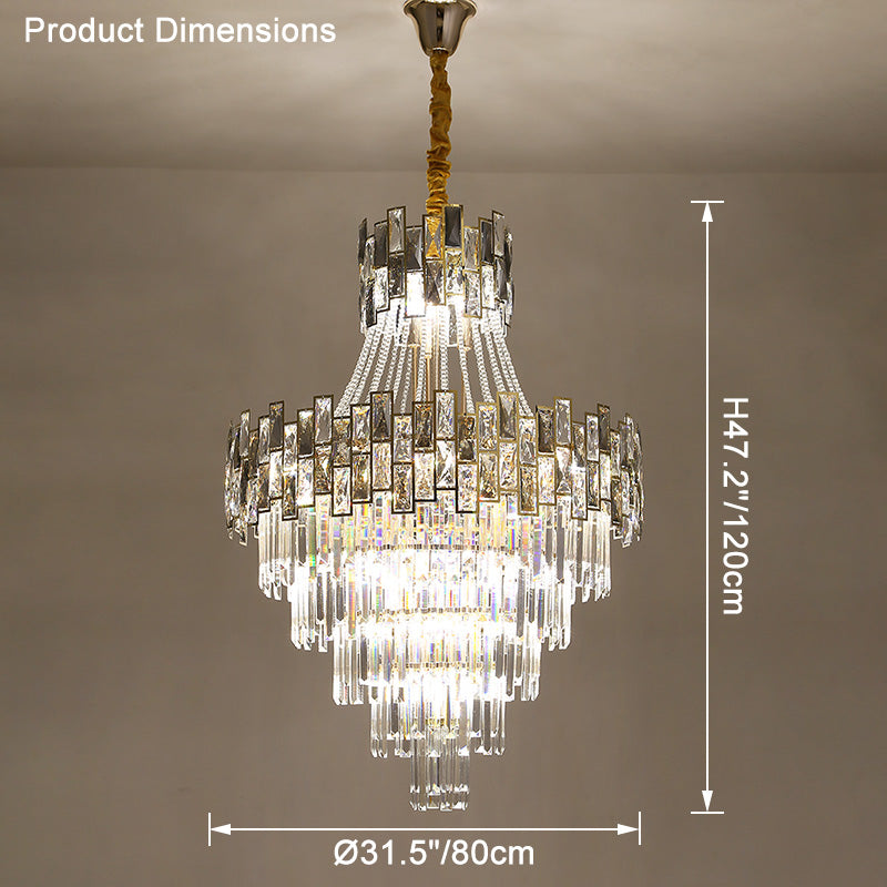 Aria Massive Tiered Crystal Chandelier