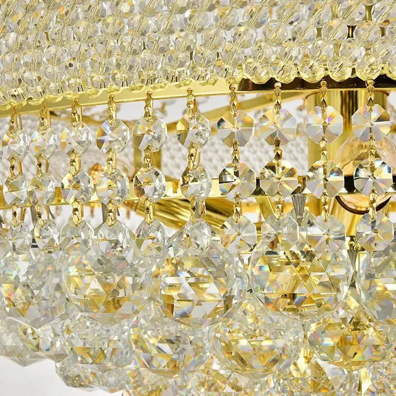 Kaler Elegant Luxury Living Room Three Tier Crystal Chandelier 30" D