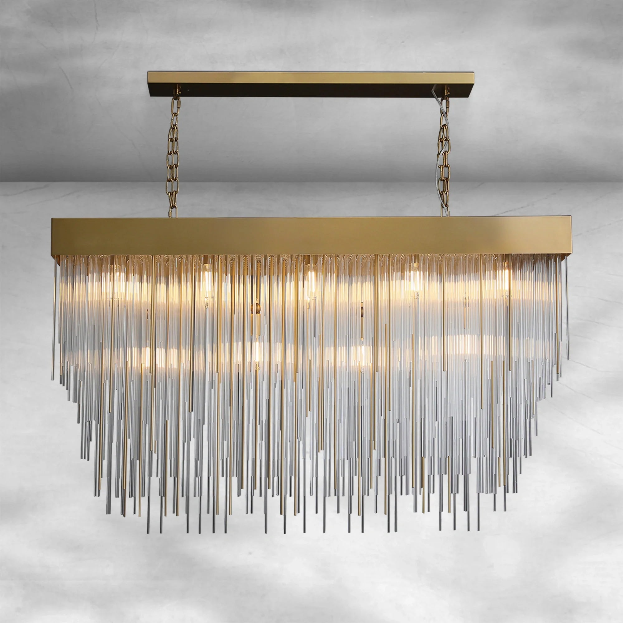 Casa Square Chandelier 21"30"