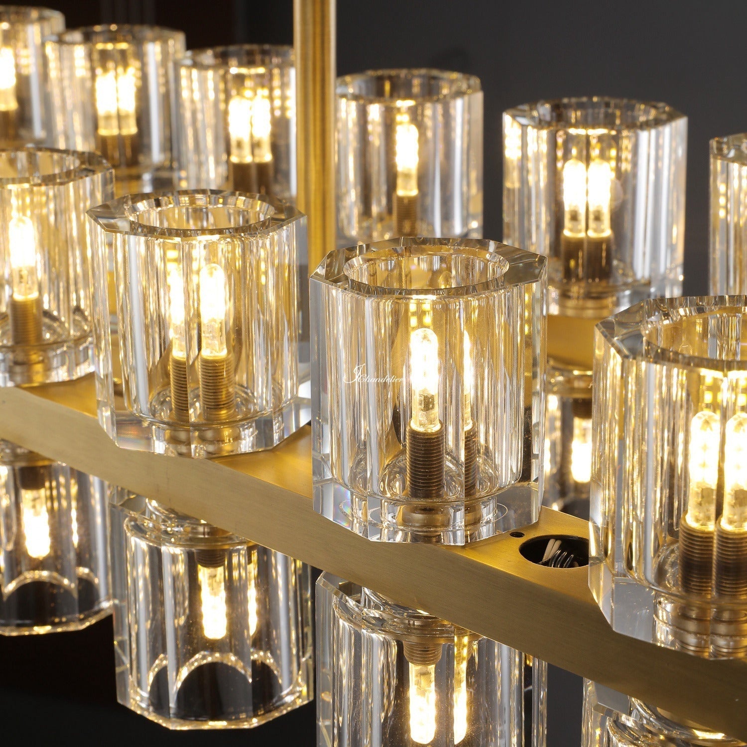 Arcachen Crystal Rectangular Chandelier 72"