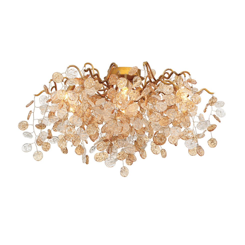 Campobasso 7-Light 27" LED Flush Mount, Gold Finish