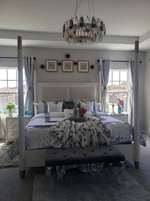 Luxurious K9 Crystal Chandelier Modern Ceiling Light Fixtures Set for Living Room/Dining Room