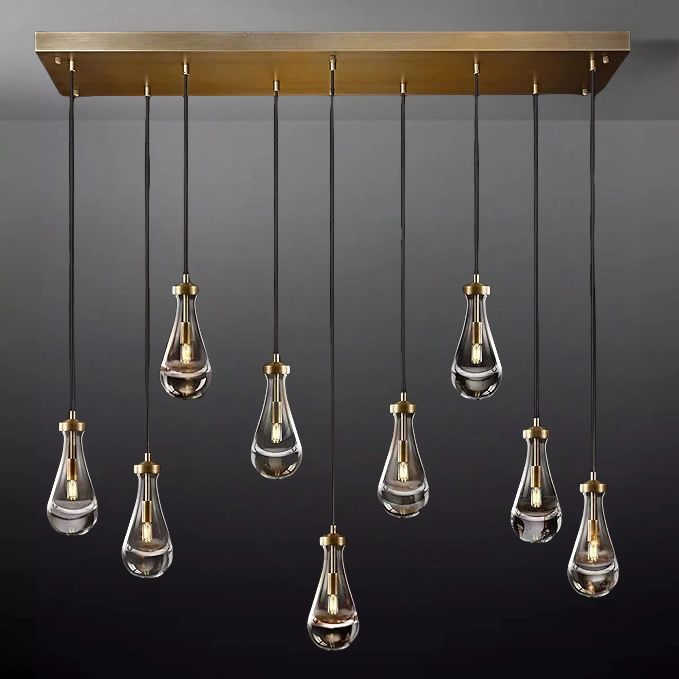 Raindrops Rectangle Chandelier