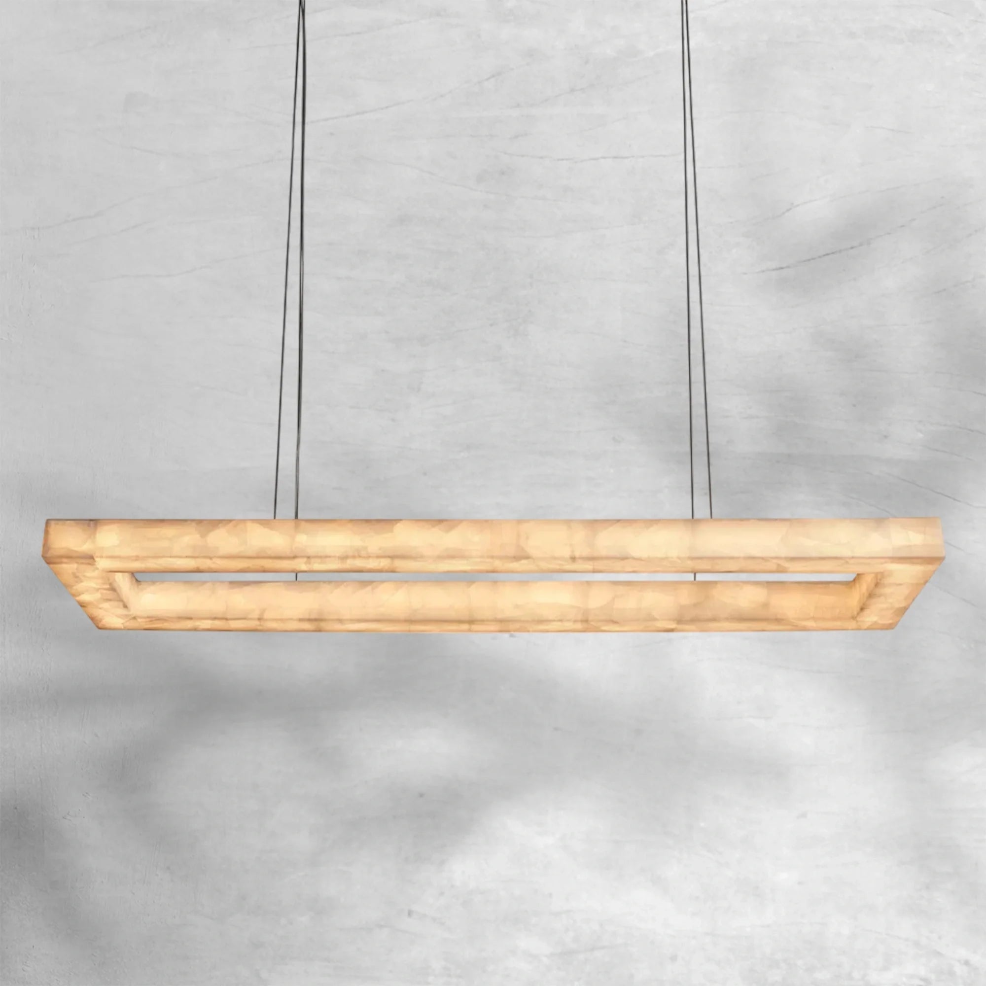 Rivaga Rectangular Calcite Chandelier 54"72"