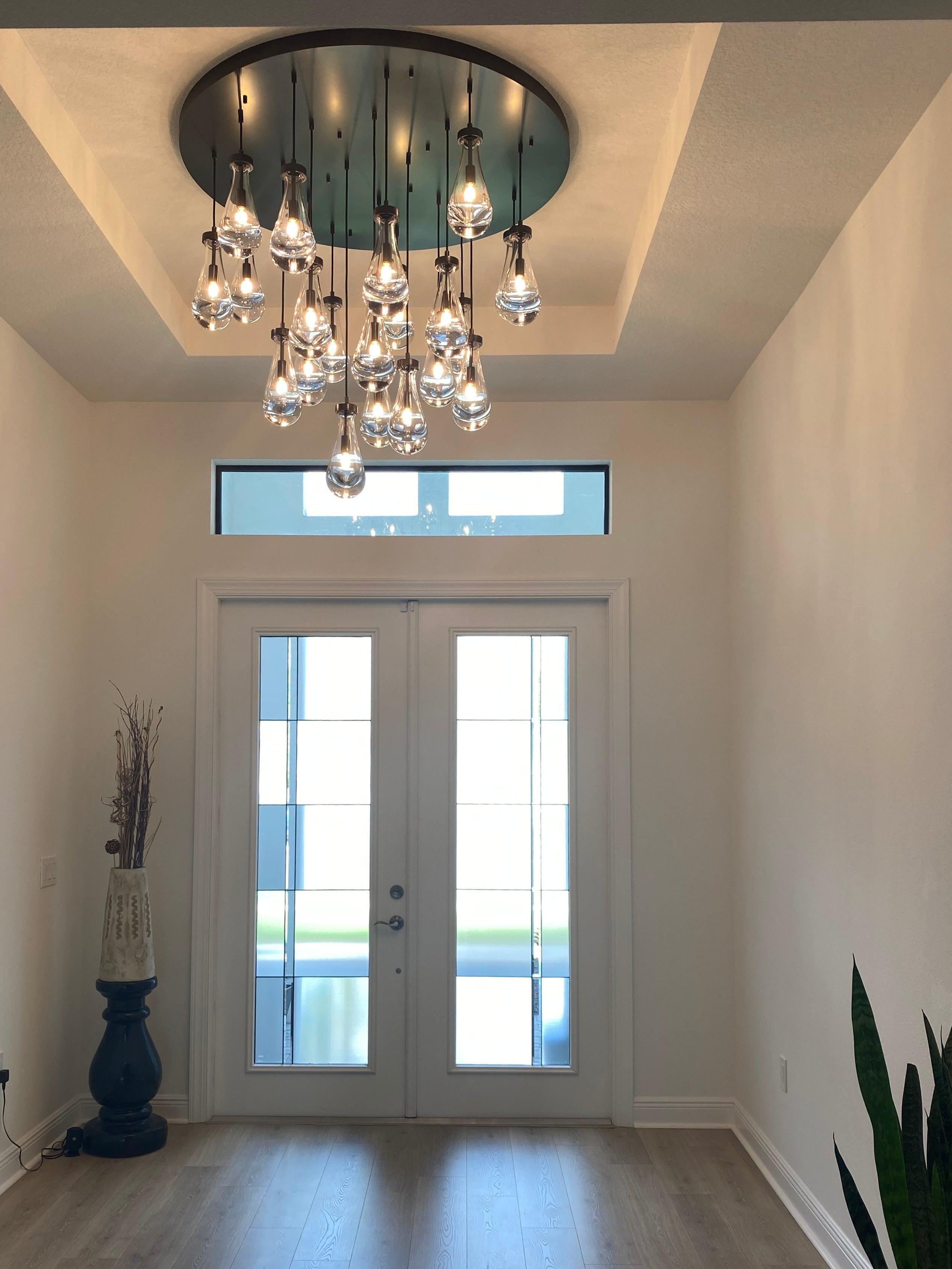 Raindrop Round Chandelier 36"