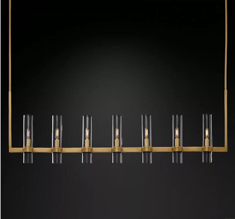 Nova Glass Linear Chandelier 59"