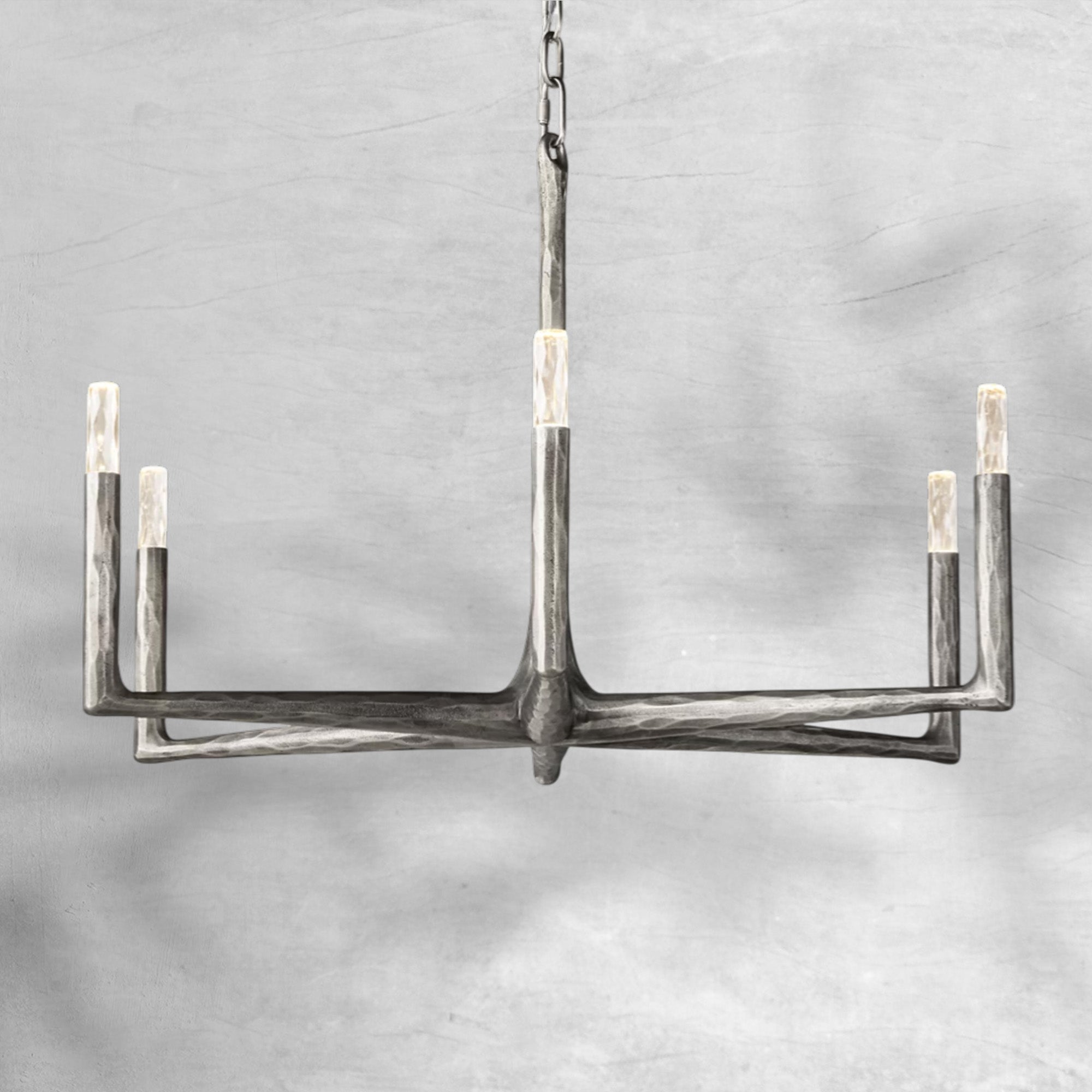 Thaddeas Forged Round Chandelier 36" 48” 60” 72”