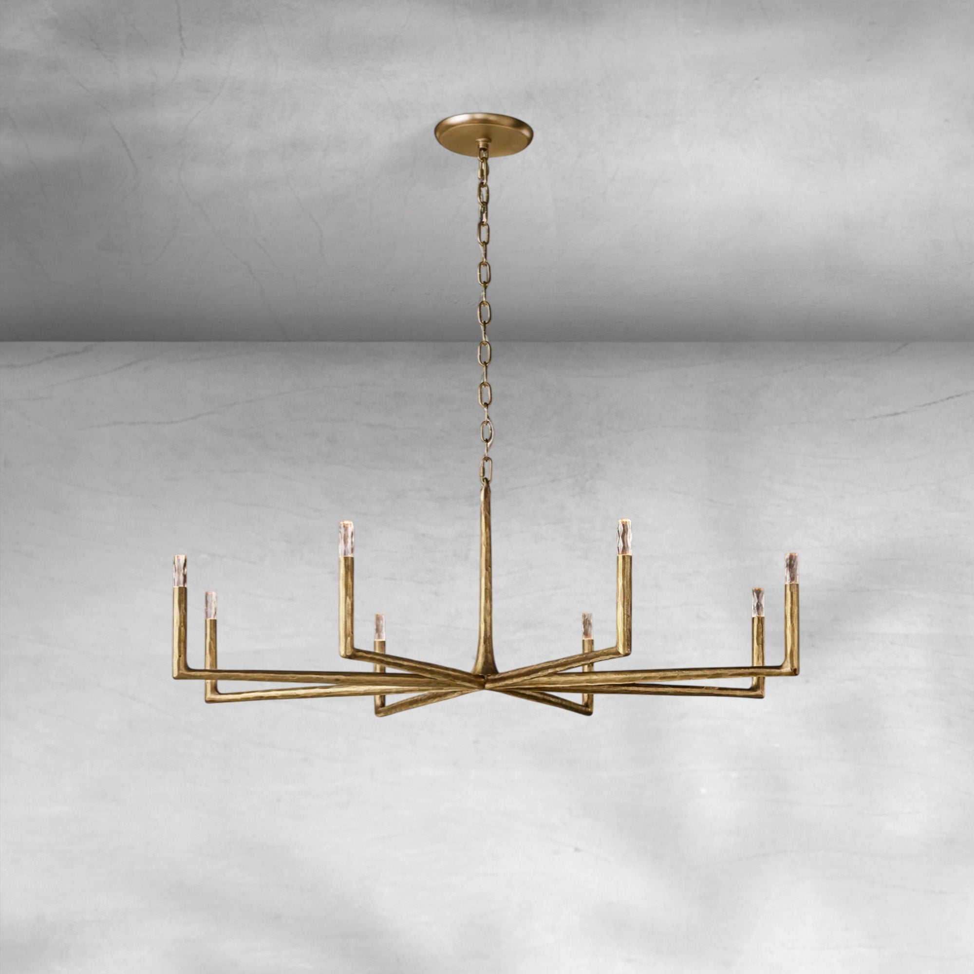 Thaddeas Forged Round Chandelier 36" 48” 60” 72”