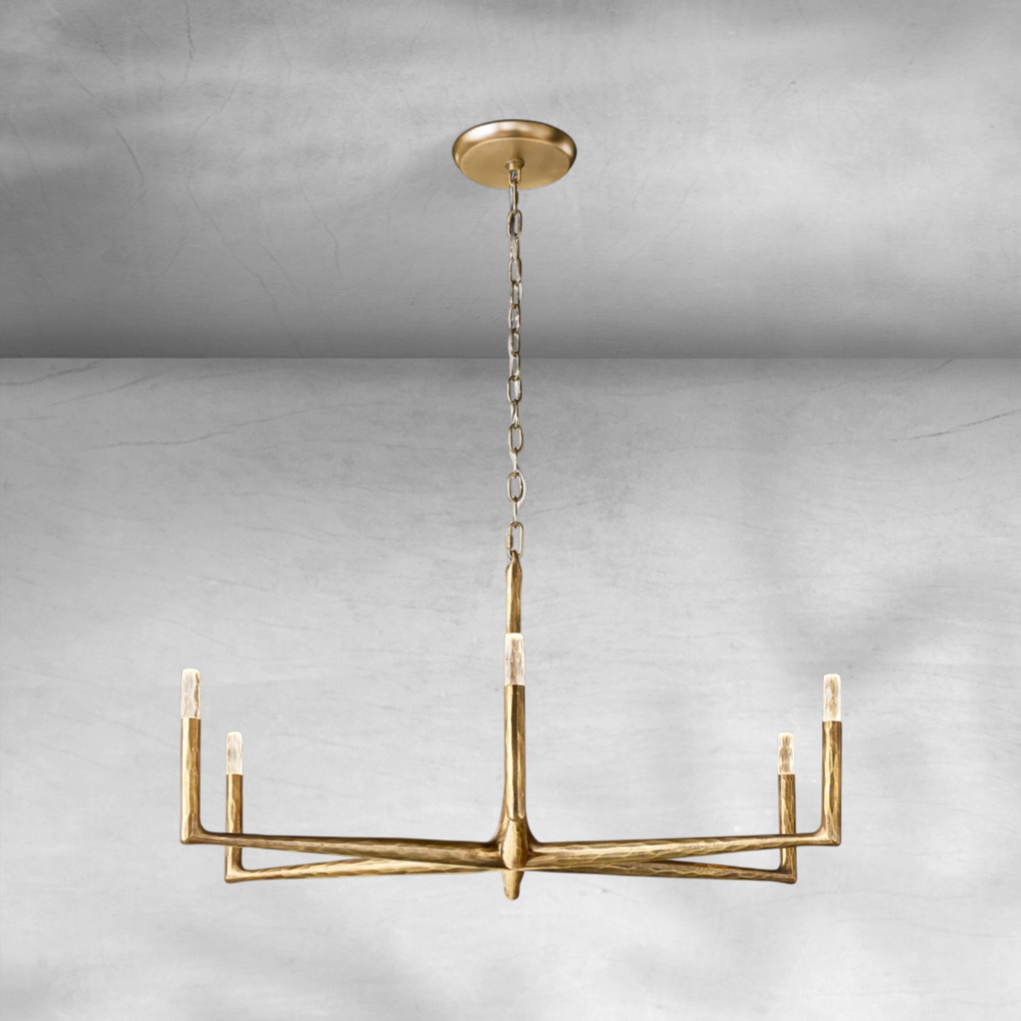 Thaddeas Forged Round Chandelier 36" 48” 60” 72”