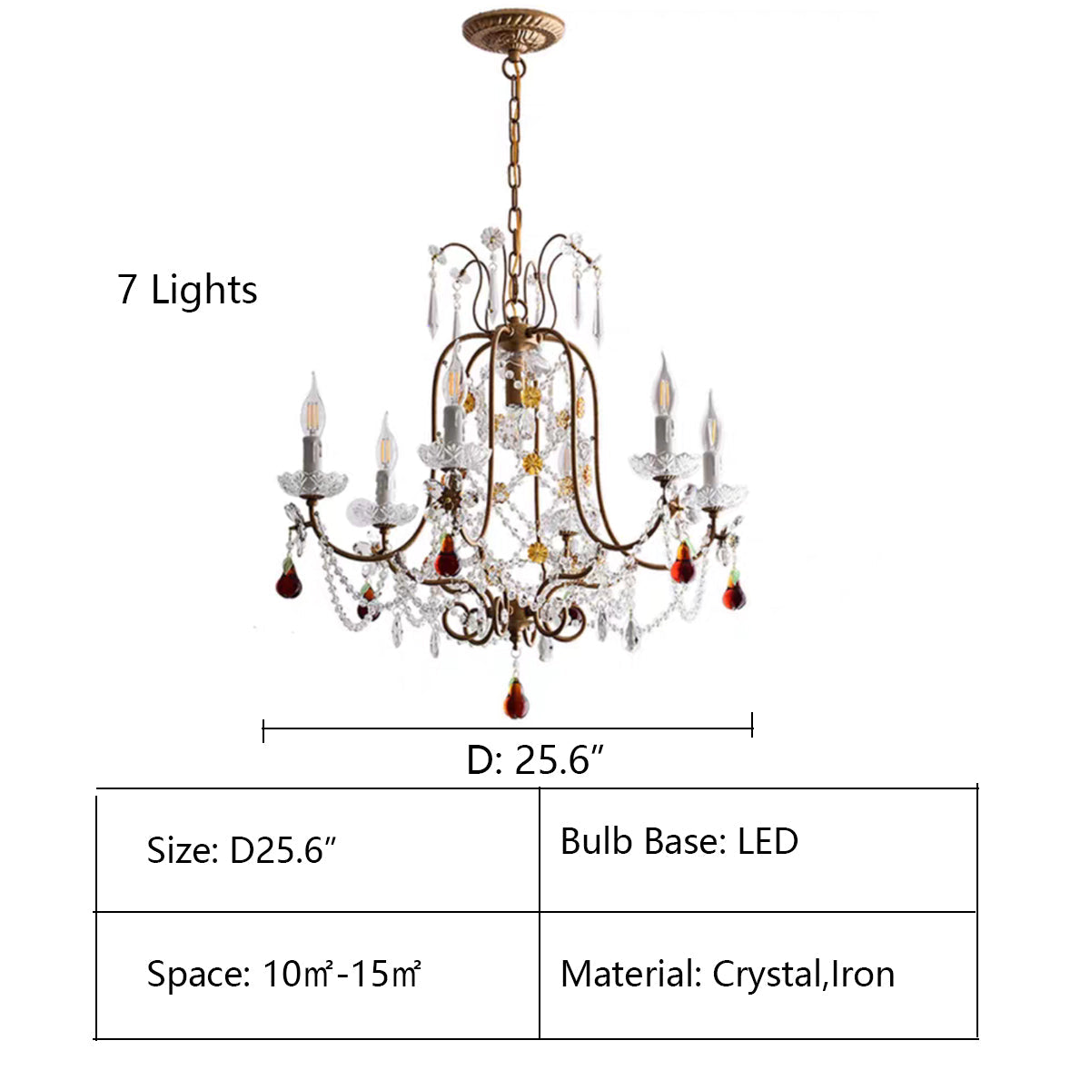 Majestic Splendor: Ornate French Antique Crystal Ceiling Chandelier