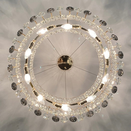 Luxurious K9 Crystal Chandelier Modern Ceiling Light Fixtures Set for Living Room/Dining Room
