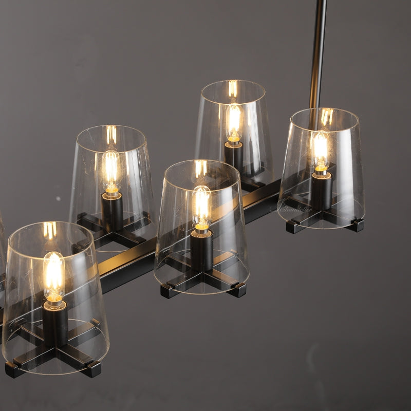 Paricia Glass Linear Chandelier 49"60"