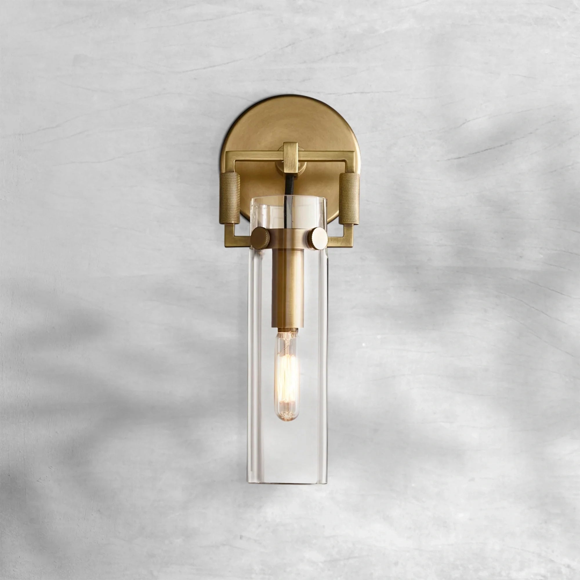 Machine Glass Cylinder Wall Sconce