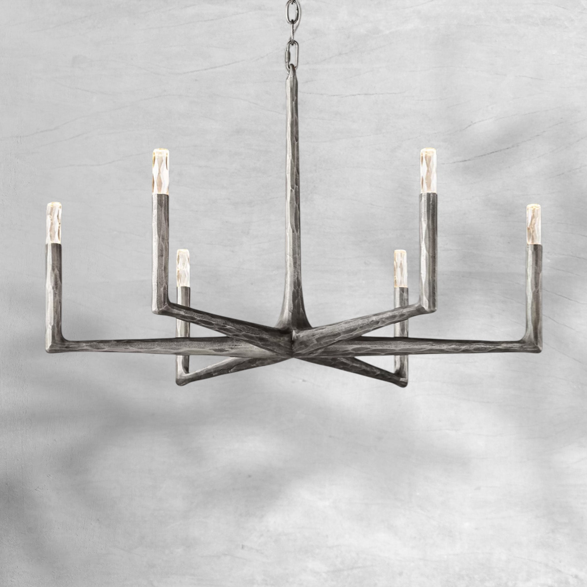 Thaddeas Forged Round Chandelier 36" 48” 60” 72”