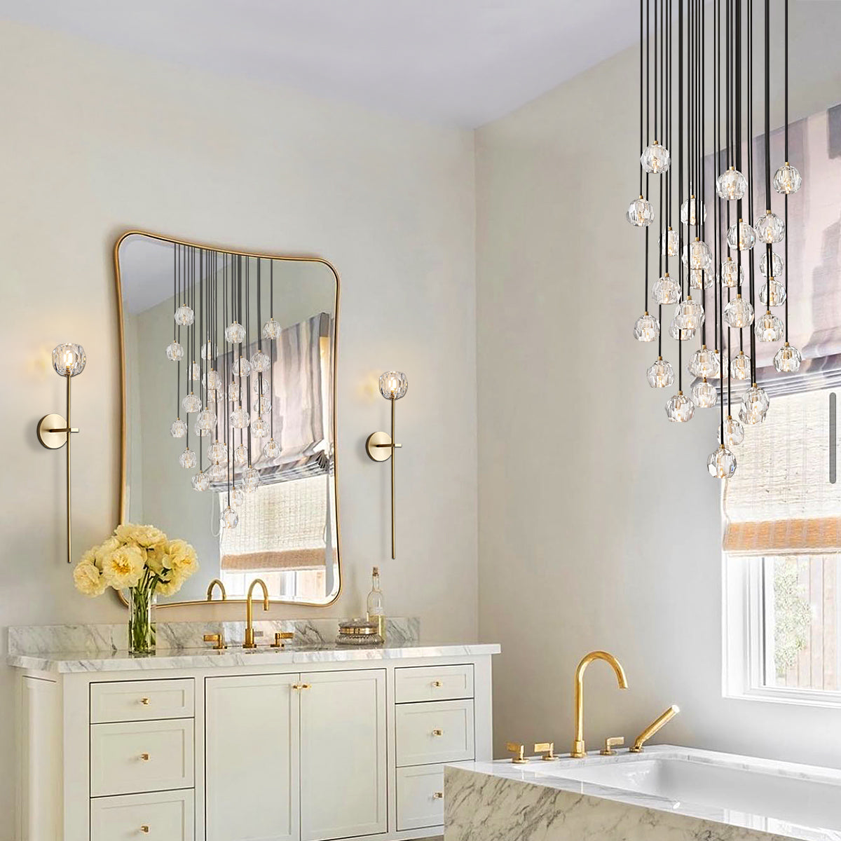 Bille De Crystal Glass Grand Wall Sconce