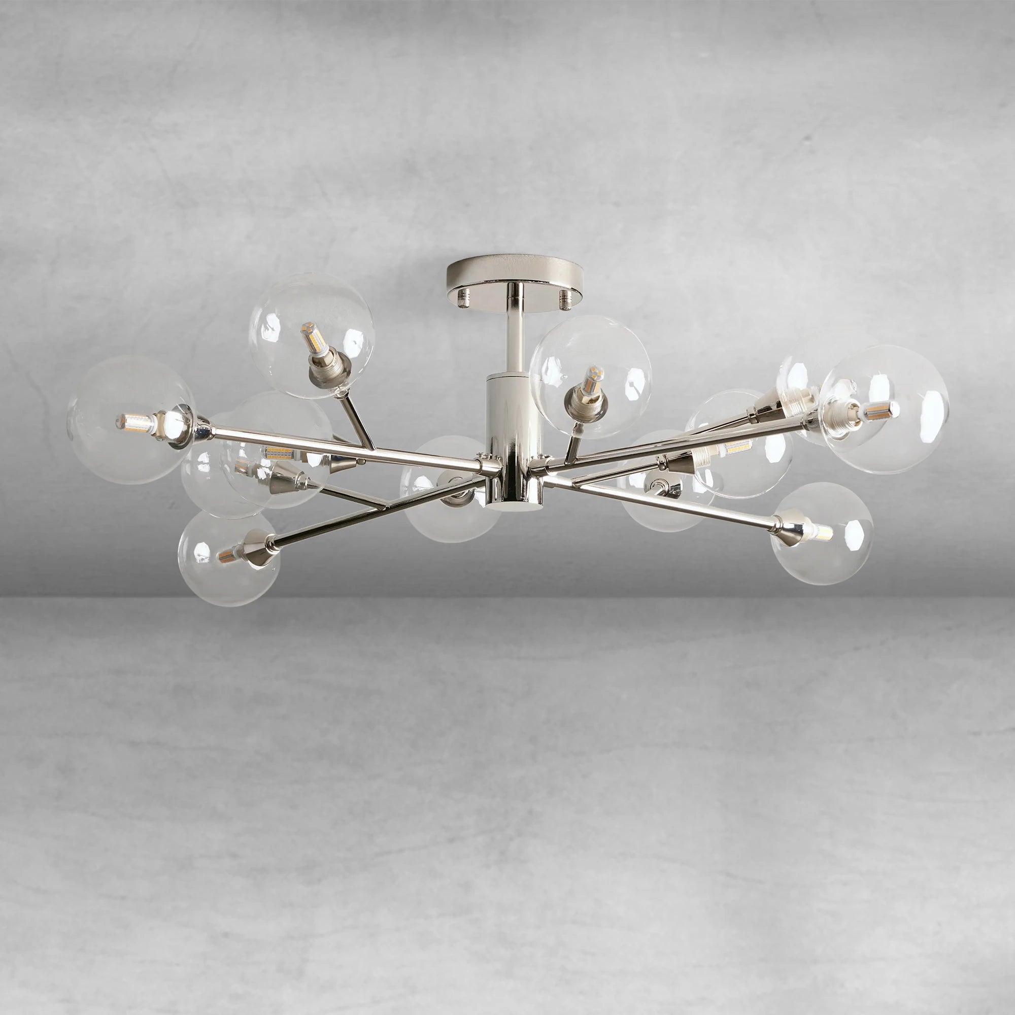 Apollo Moder Glass Ball Flushmount 20''36''47''