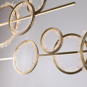 Rose Rock Crystal Gear Chandelier Contemporary Chandelier Hallway