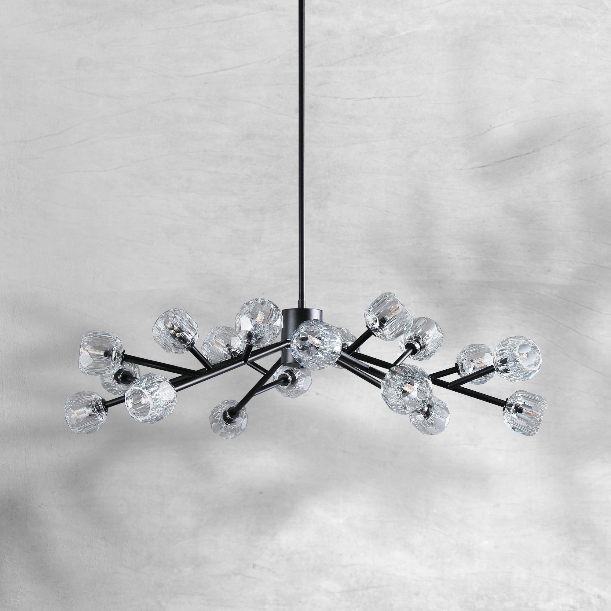 Bille De Crystal Glass Round Chandelier 24"36"48"60"72"