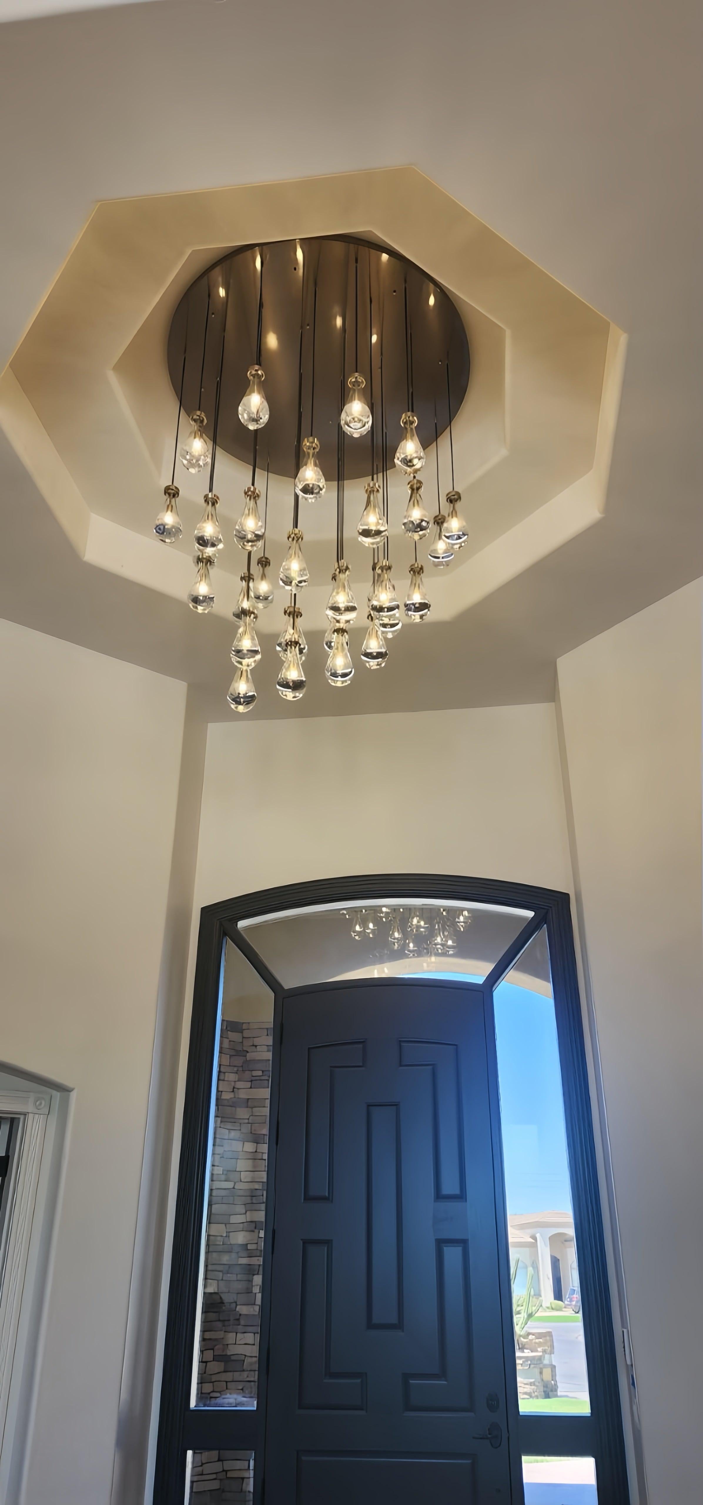 Raindrop Round Chandelier 60"