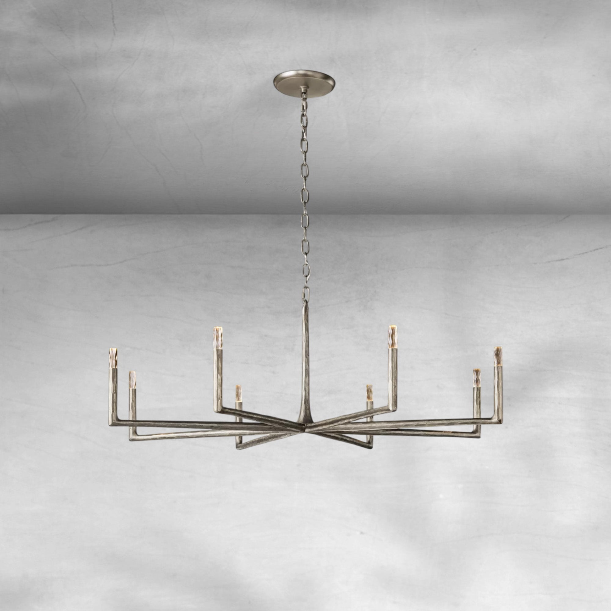 Thaddeas Forged Round Chandelier 36" 48” 60” 72”