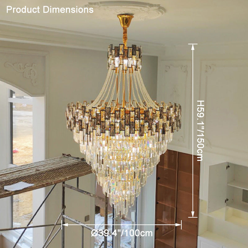 Aria Massive Tiered Crystal Chandelier