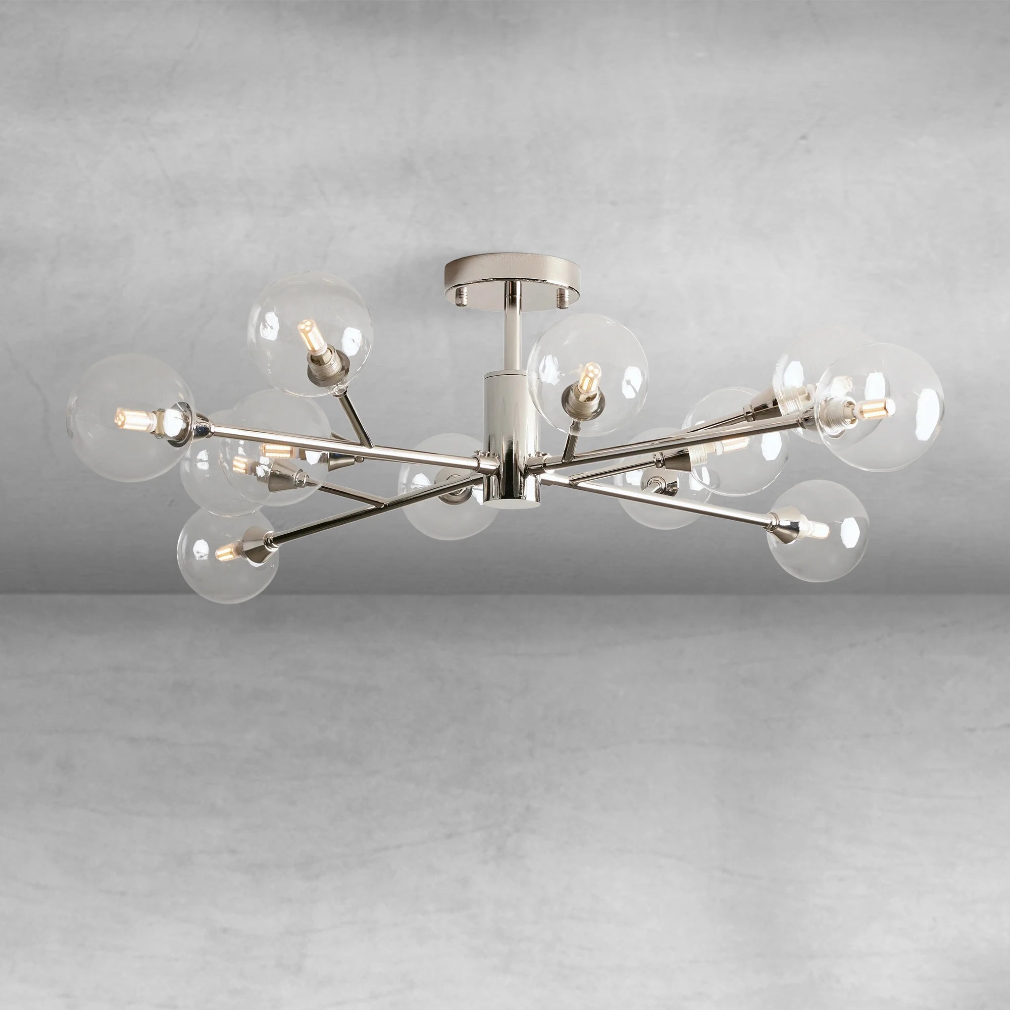 Apollo Moder Glass Ball Flushmount 20''36''47''