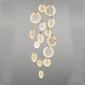 Aria Queenie Marble Disc Round Chandelier For Loft