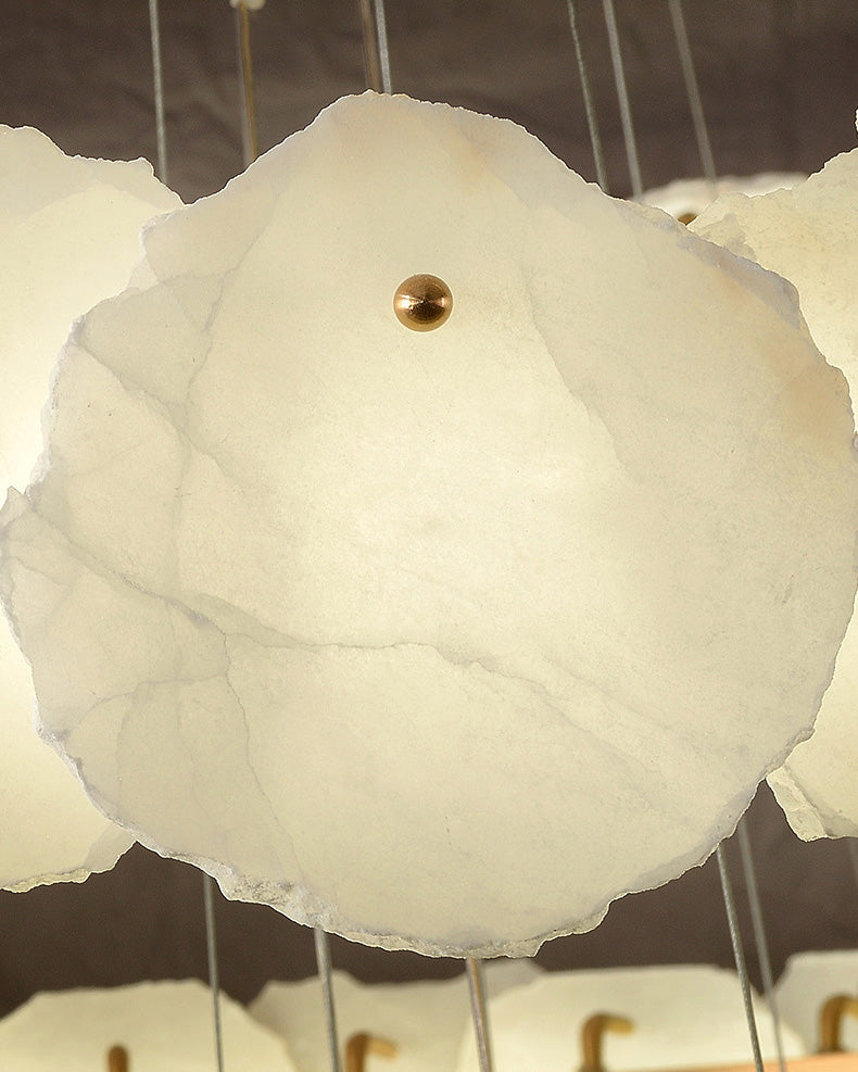 Aria Tiered Circular Alabaster Chandelier