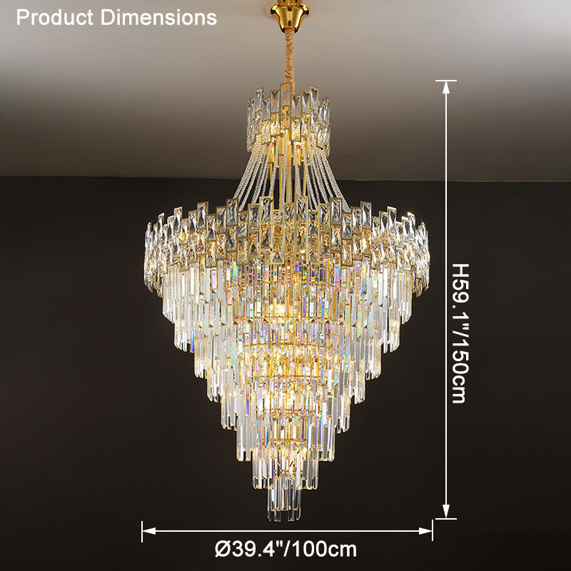Aria Massive Tiered Crystal Chandelier