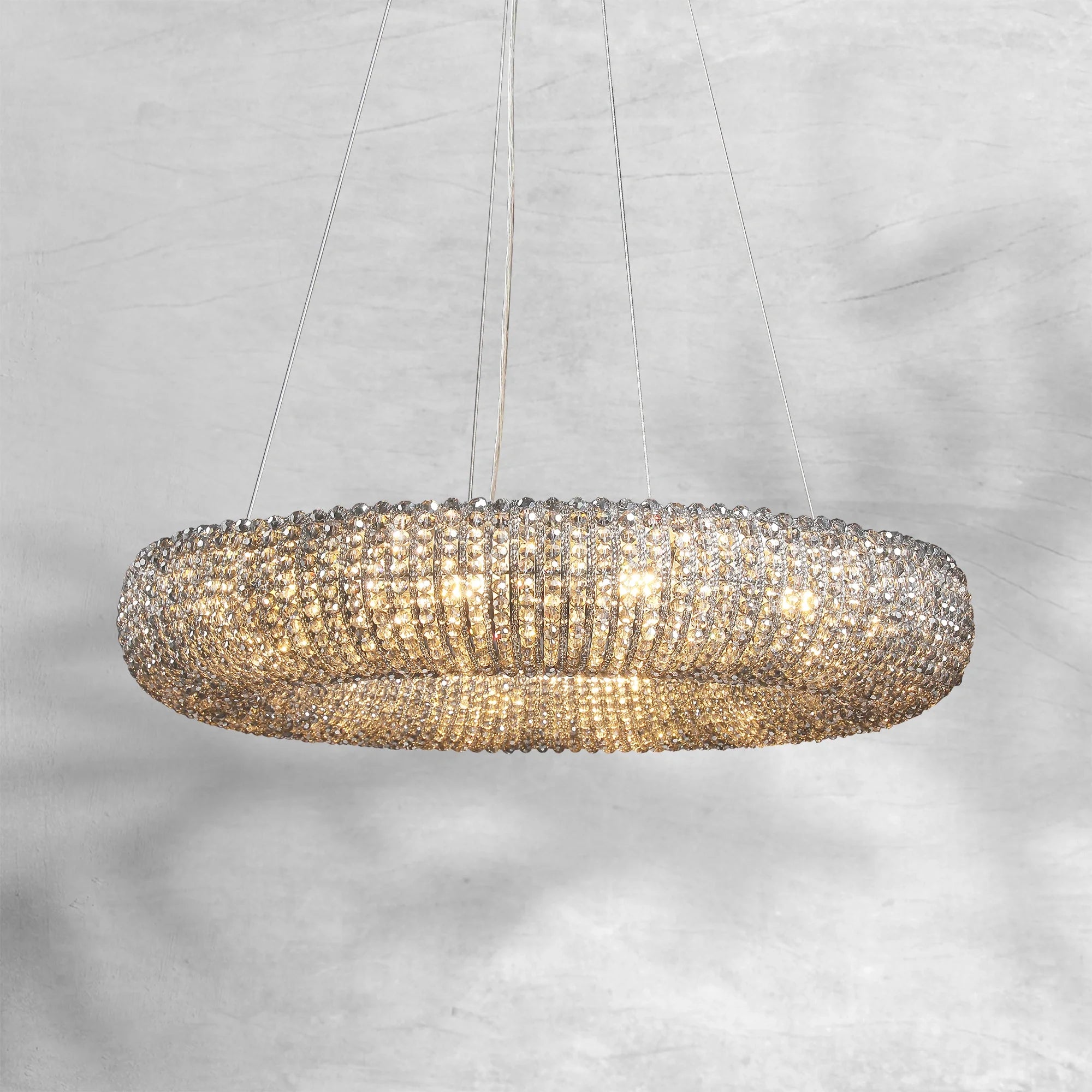 Halos Crystal Round LED Chandelier 41"