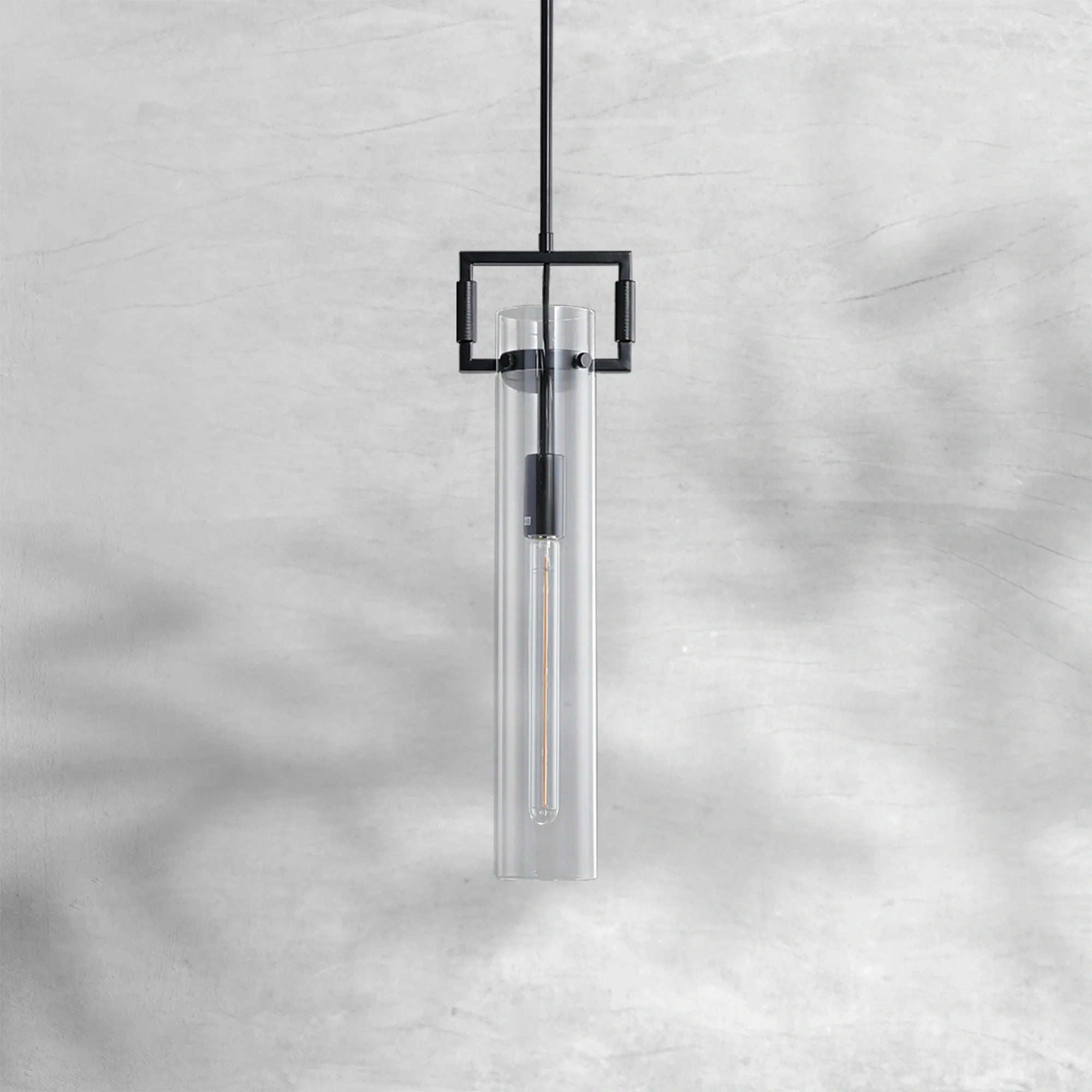 Machine Glass Cylinder Pendant 12"22"
