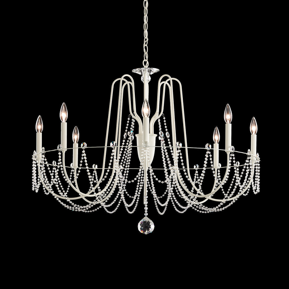 Esmeralda Single Tier Crystal Chandelier 37"