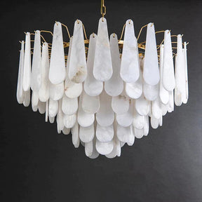Aria Alabaster Feathery Chandelier
