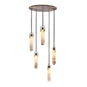 Alabaster Flint 5 Light LED Cluster Chandelier