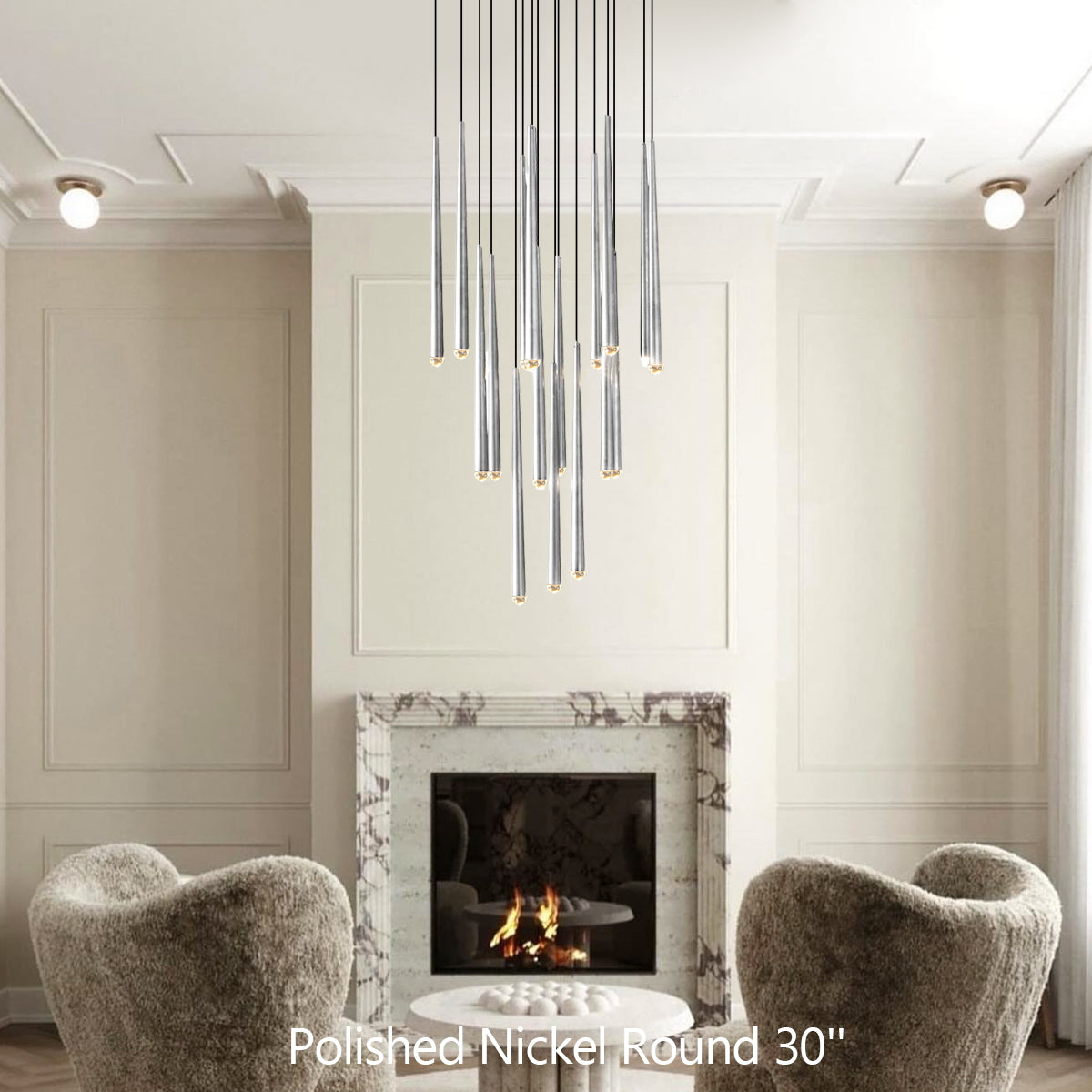 Aquitain Modern Round Chandelier 30"