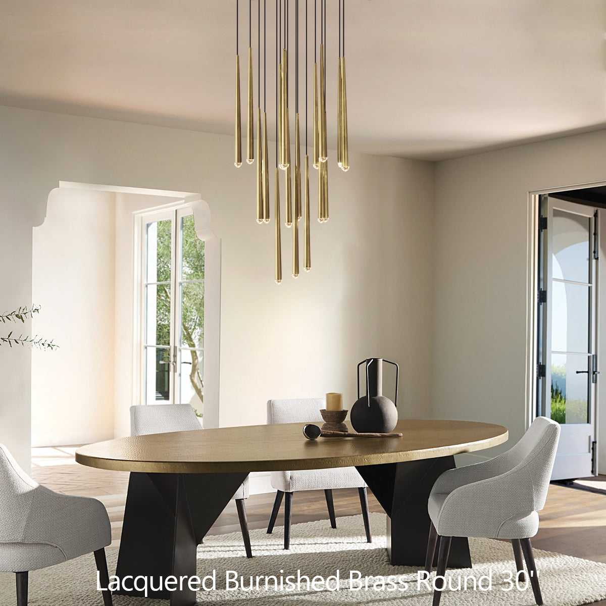 Aquitain Modern Round Chandelier 30"